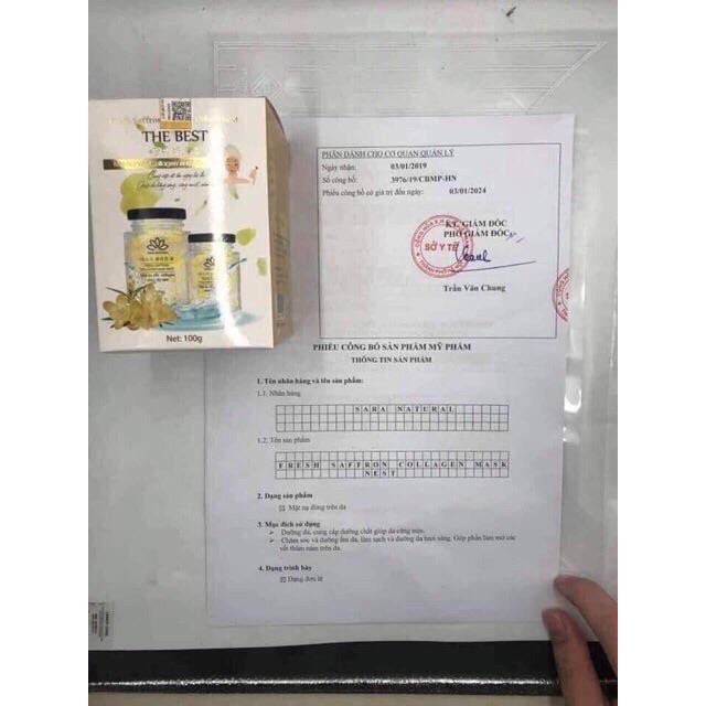 Mặt nạ ngủ yến tươi colagen mẫu mới.