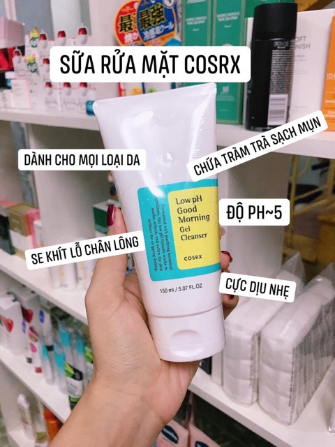 SỮA RỬA MẶT COSRX SUA RUA MAT LOW PH GOOD MORNING GEL CLEANSER