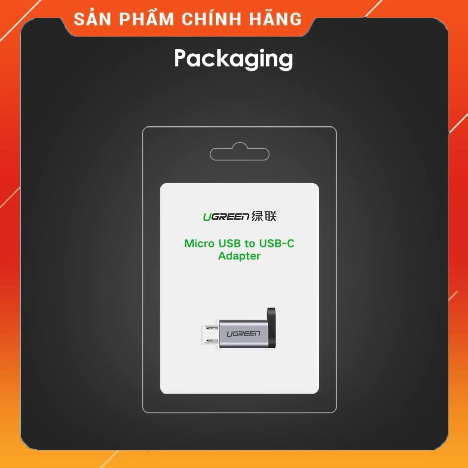 Đầu chuyển Type C cái sang Micro USB đực UGREEN 50590 dailyphukien