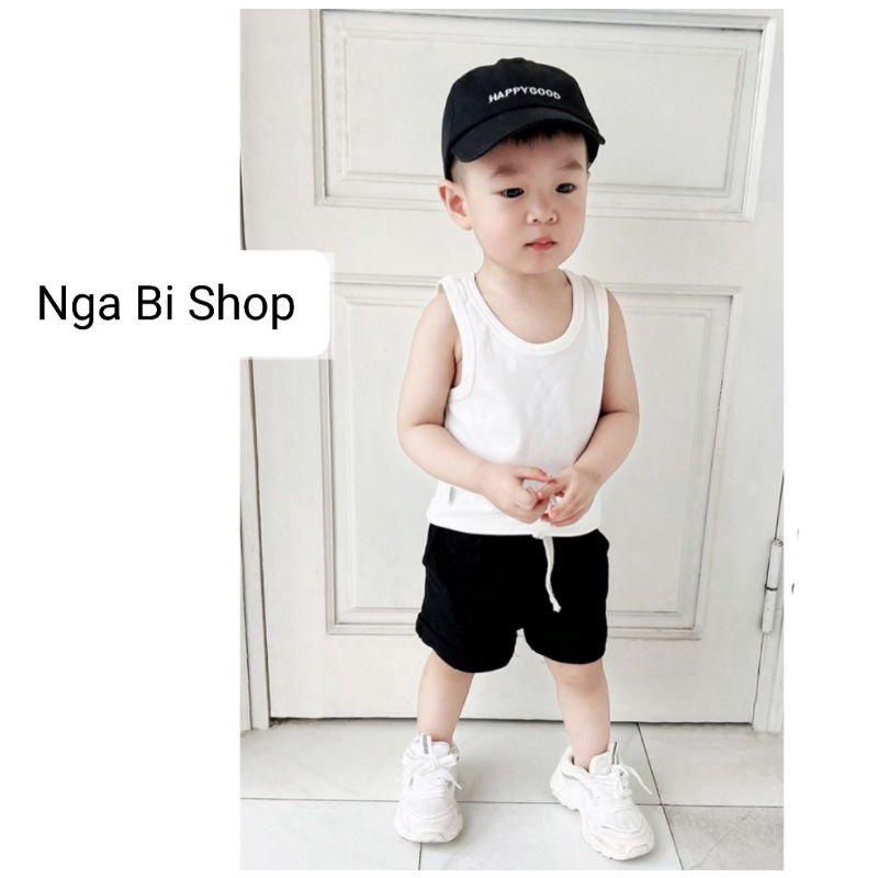 ÁO BA LỖ TRẮNG 100% COTTON CHO BÉ