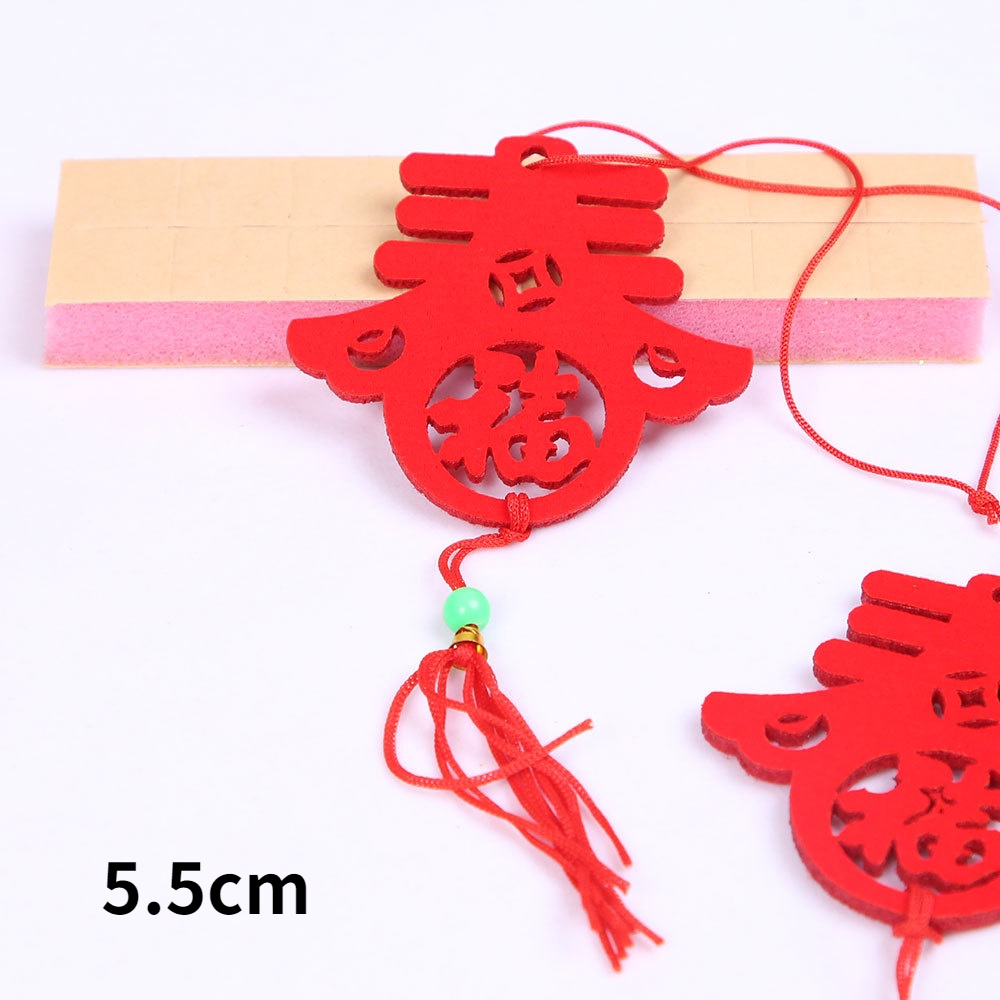 Bộ 6 dây treo trang trí năm mới bằng vải flannel sử dụng trong nhà/ ngoài trời