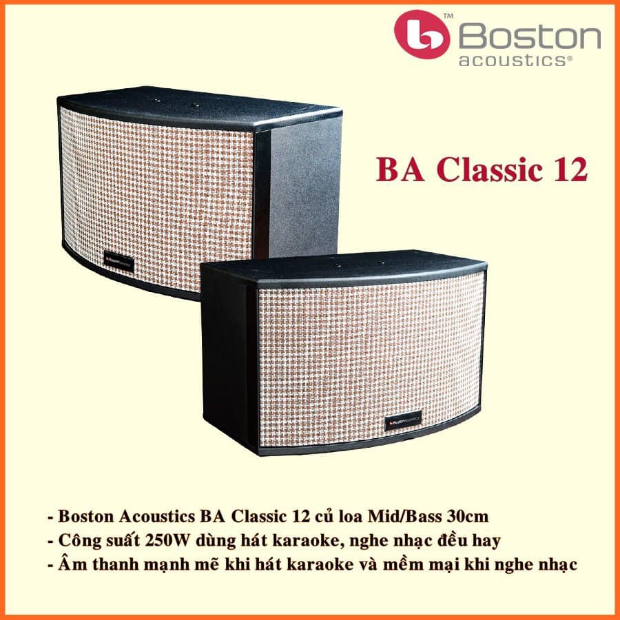 LOA KARAOKE Boston Acoustics BA Classic 12 CHÍNH HÃNG BASS 30CM