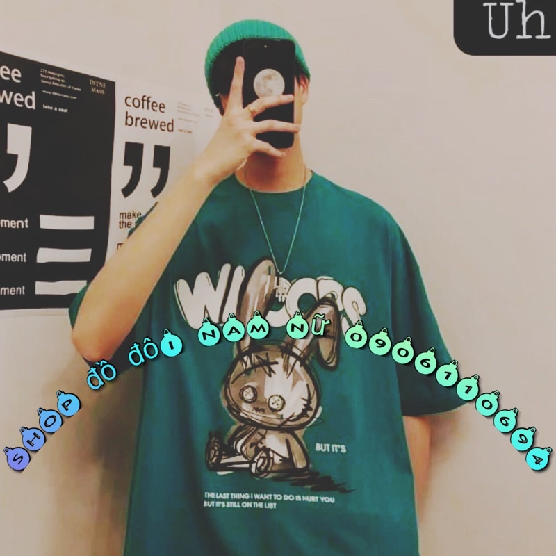 🐰Áo Đôi Bạn Thân Nam nữ- Áo Nhóm Tay Lỡ Unisex in Hình Dễ Thương, Phông Rộng