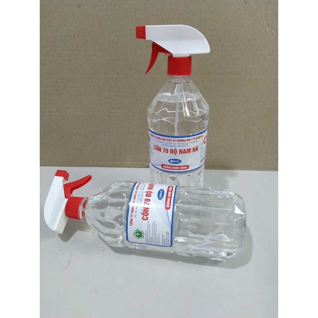 CỒN 70 ĐỘ BIDOPHAR / CỒN NAM HÀ chai 1000ml có vòi sịt
