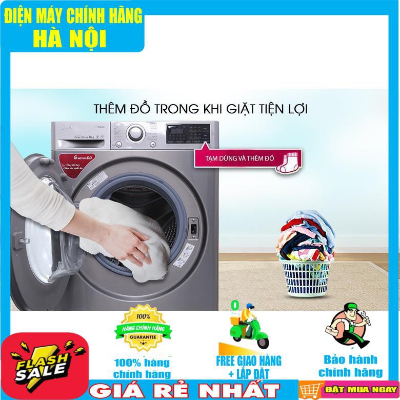 Máy giặt LG lồng ngang 8kg FC1408S3E  (Vận chuyển và lắp đặt trực tiếp miễn phí khu vực TP Hà Nội)