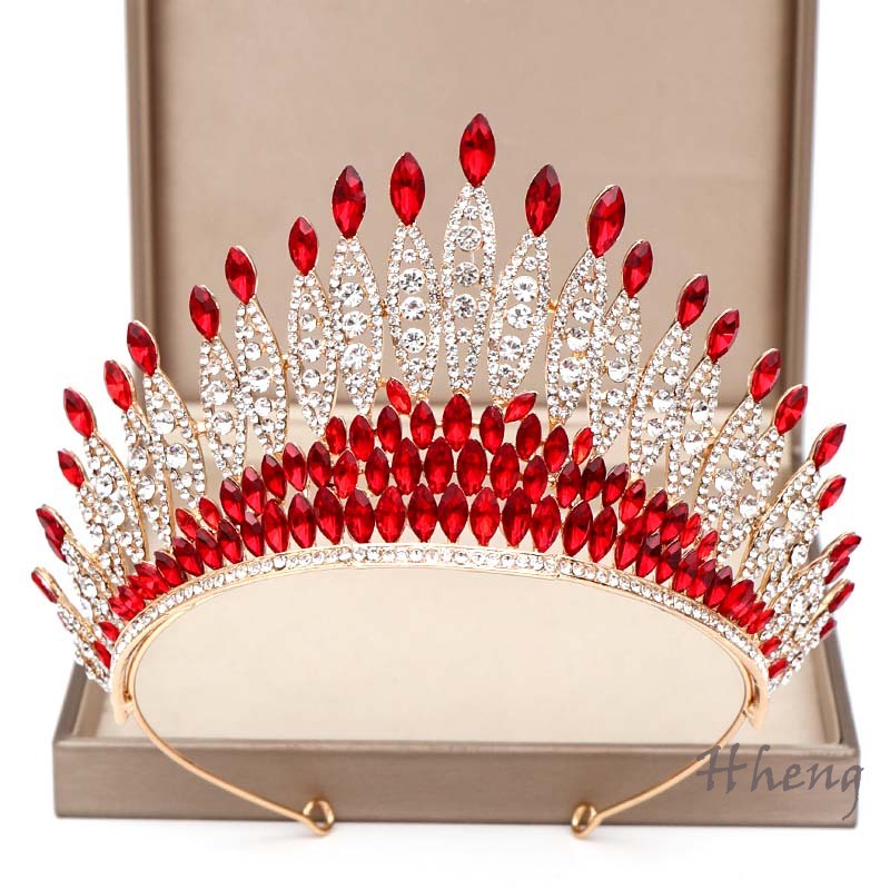 YADORNOS Váy cưới lấp lánh kim cương vương miện lấp lánh rhinestone tóc điều chỉnh cô dâu phù dâu trang phục công chúa mũ miện