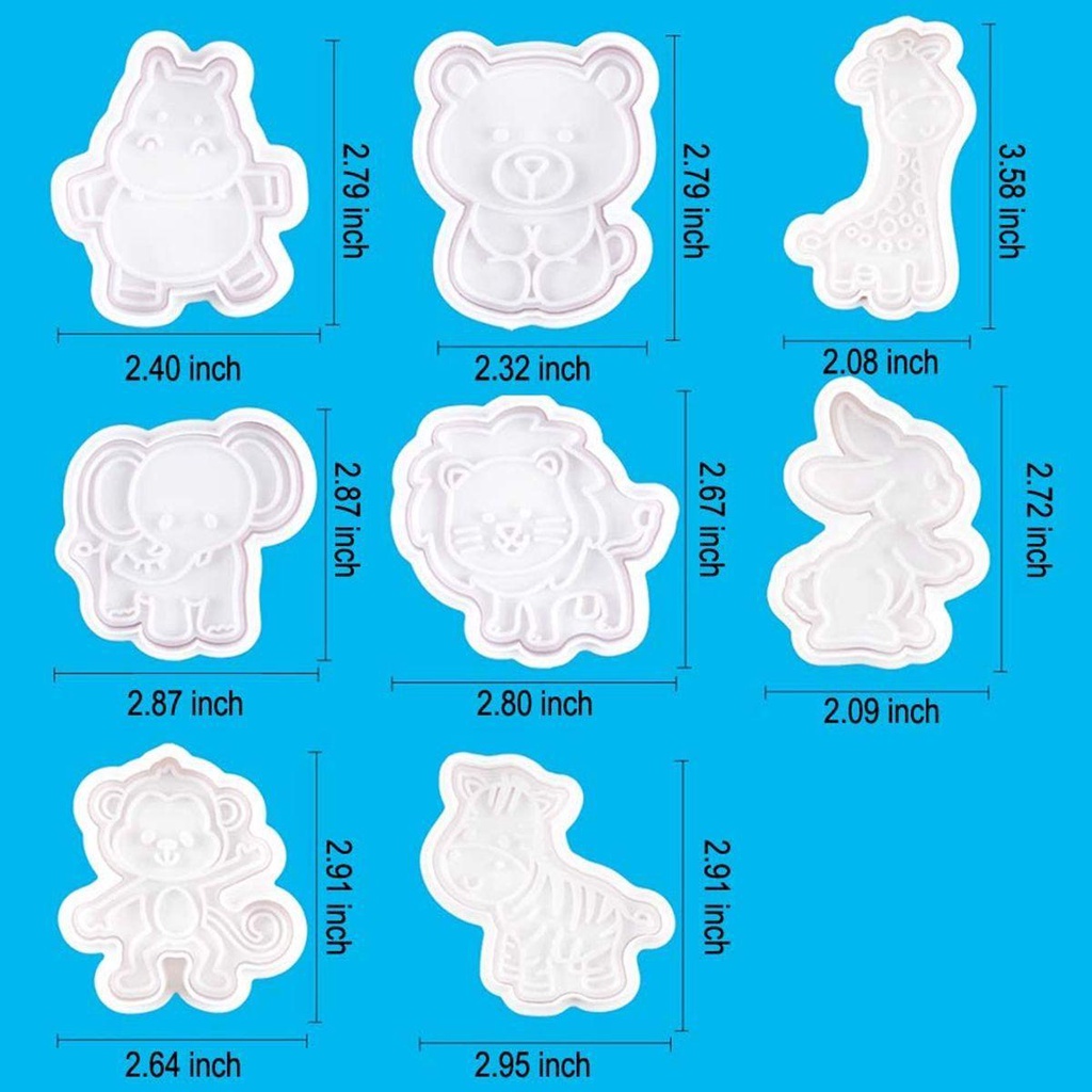 Bộ Khuôn Cắt Bánh Quy 3D Bằng Nhựa