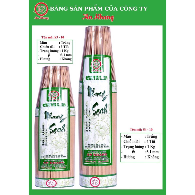 Nhang sạch không mùi An Khang 100% Thiên nhiên