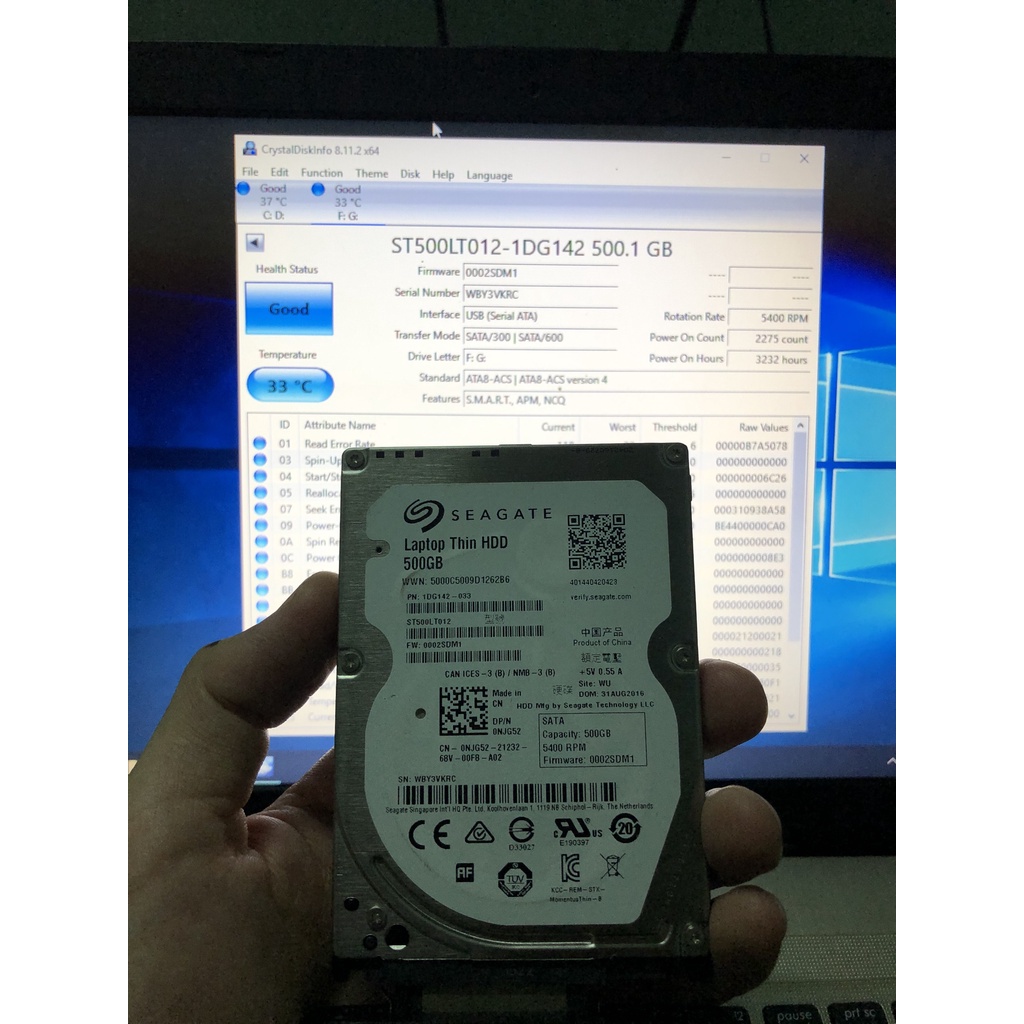 Ổ cứng HDD laptop 2.5" 500gb  bảo hành 12 tháng