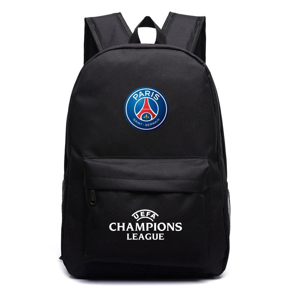 Hàng Có Sẵn-Hot Ba Lô Canvas In Logo Champions League Juventus C Luo Liverpool Hotspur Chelsea Real Madrid Manchester United Mi