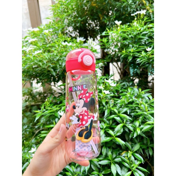 Bình nước DISNEY chính hãng dung tích 550ml có ống hút