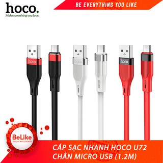 Cáp micro usb hoco u72 bọc silicon chống đứt - bảo hành 12 tháng