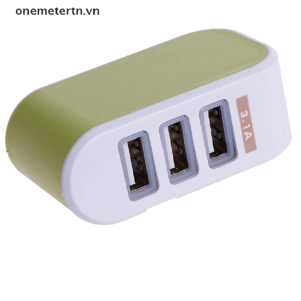 Củ Sạc onemetertn 5V 3.1A Ba Cổng USB Tiện Dụng Khi Đi Du Lịch