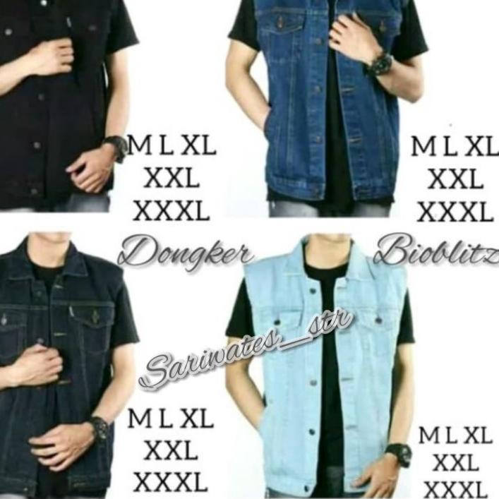 ✪ Rompi Áo Khoác Jean JUMBO XXL XXL XXL XXL Sát Nách DENIM Trơn Màu Xám Xanh NAVY Đậm SIZE Lớn Cho Nam Và Nữ Áo Khoác DENIM Dày Màu Trơn SIZE Lớn Cho Nam Nữ Lectbong Lectbong Lunda Lunita Lunita Lunita ✺