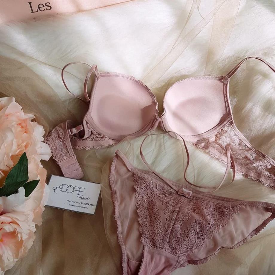 Bộ đồ lót Vic ren quần dây có gọng đệm nâng ngữ - BL