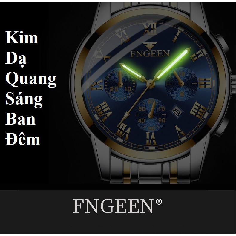 Đồng hồ nam FNGEEN dây thép thời trang cao cấp ZO606
