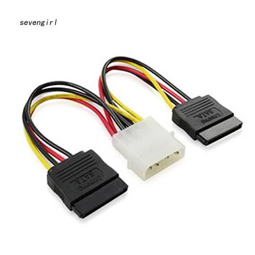 Dây cáp chuyển đổi 4 chấu IDE Molex sang 15 chấu 2 Serial SATA chuyên dụng dành cho ổ cứng