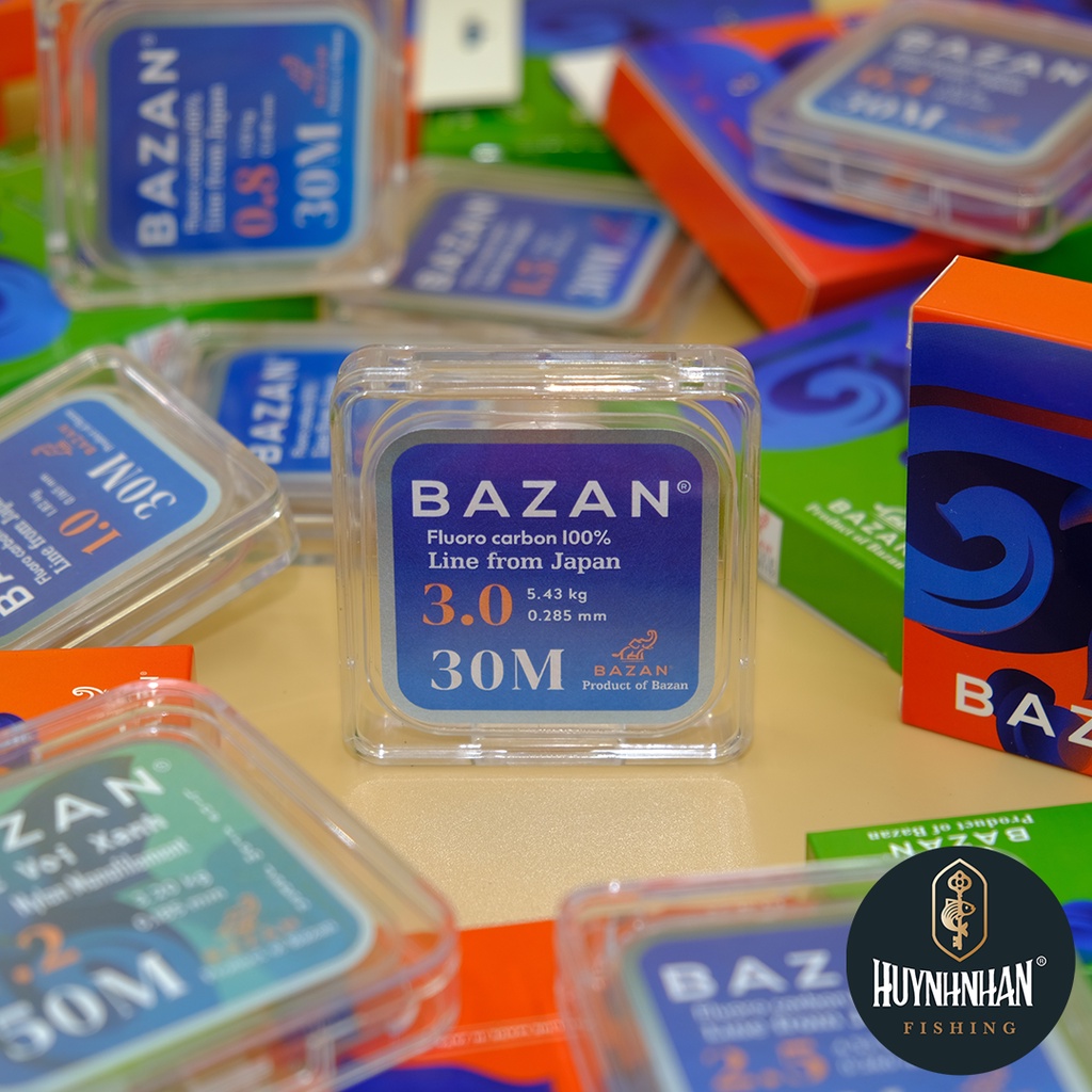 Dây thẻo Bazan Fluorocarbon nhiều size x 30m