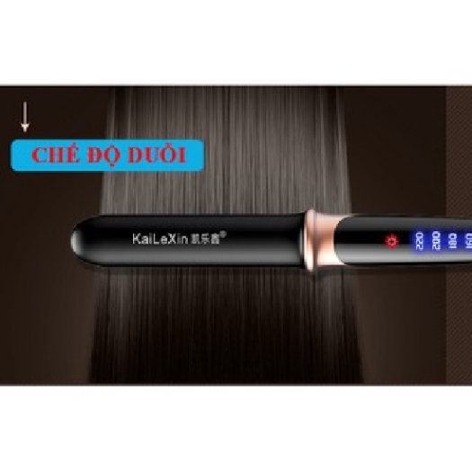 Máy kẹp duỗi, ép tóc,uốn cúp xoăn lọn đa năng Kailexin gồm 4 chế độ nhiệt