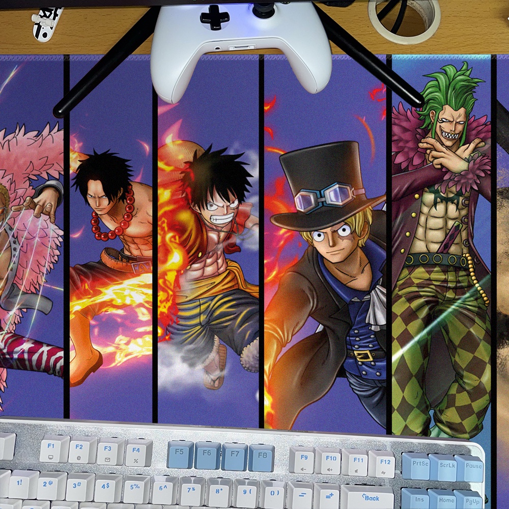 Tấm Lót Chuột Và Bàn Phím Cỡ Lớn 700 X 300 Ace In Hình Anime One piece