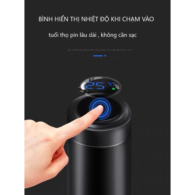 Bình Giữ Nhiệt Cảm Ứng 500ml Thông Minh, Inox 304 An Toàn Khắc LOGO Hãng Xe