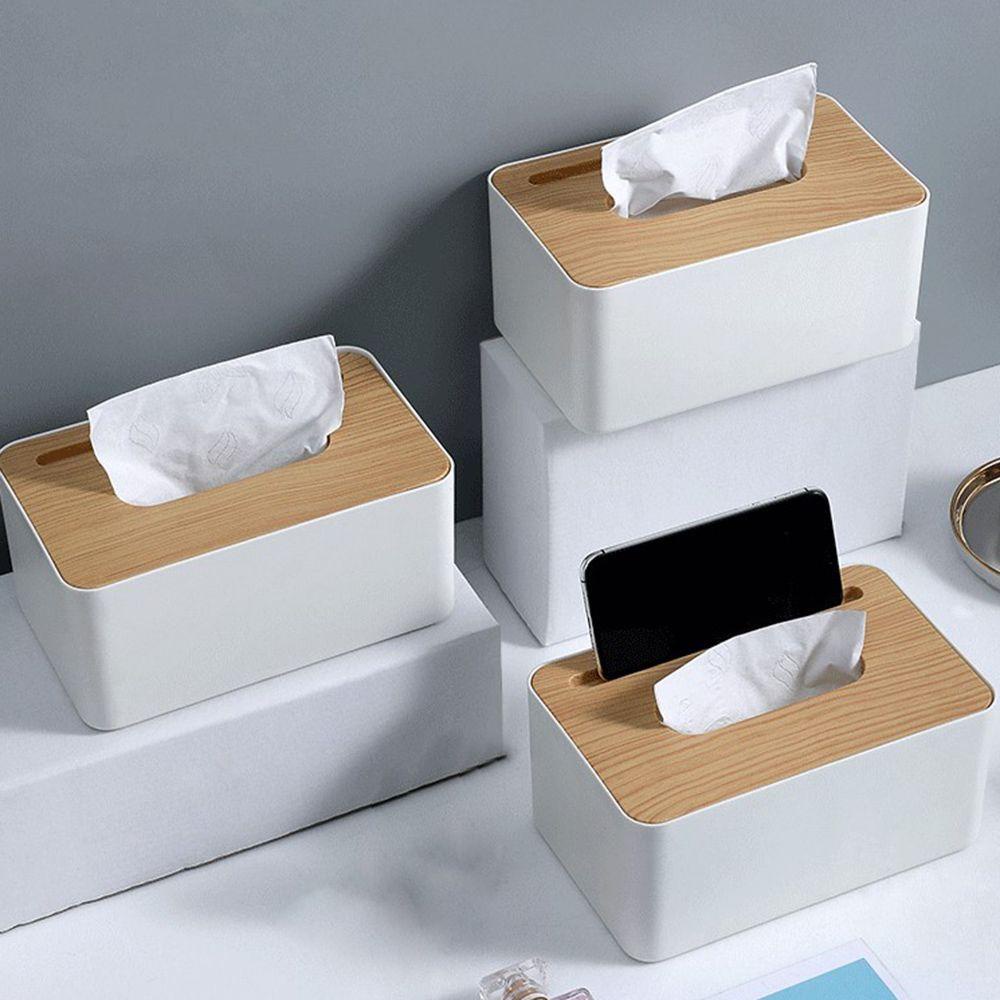 Hộp Đựng Khăn Giấy Bằng Gỗ Tre Có Thể Tháo Rời Giá Đỡ