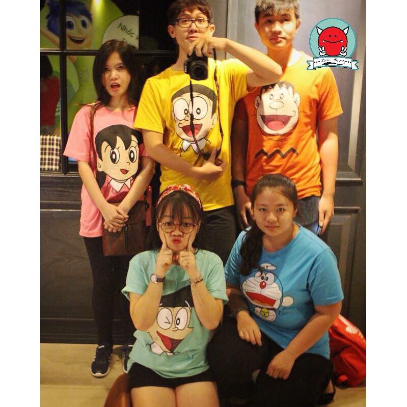 Áo thun hoạt hình Thái Doraemon, Nobita,Xuka,Xeko,Chaien GS023 GS024 GS025 GS026 GS027 GS028 | Shopee Việt Nam