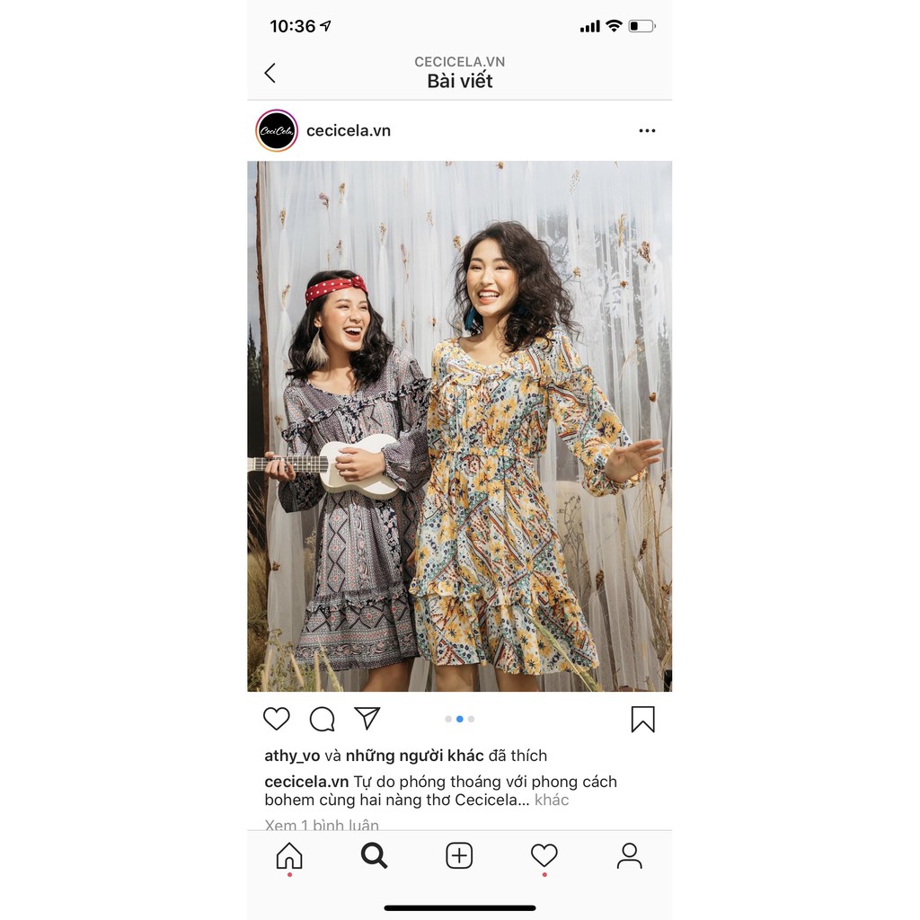 (Thanh lý) Đầm Bohem tay dài của CECICELA 220k