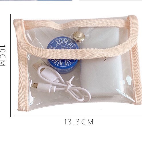 MINI WALLET/CARD HOLDER - ví mini trong suốt, ví mini có viền vải đựng phụ kiện - Tiệm nhà chun