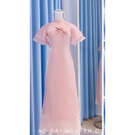 Áo dài cách tân 4 tà tơ sống