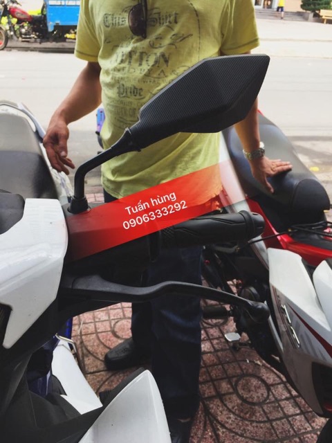 Kính chiếu hậu  x5 racing gắn xe máy - gương xe máy kiểu - đồ chơi xe máy