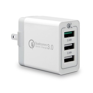 Ruizhiran Cốc Sạc Nhanh qc3.0 3 Cổng Usb 9v / 12v 2.4a Cho Điện Thoại Oppo Vivo huawei xiaomi