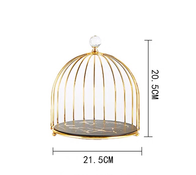 Giá sứ để bánh mứt kẹo hình lồng chim
