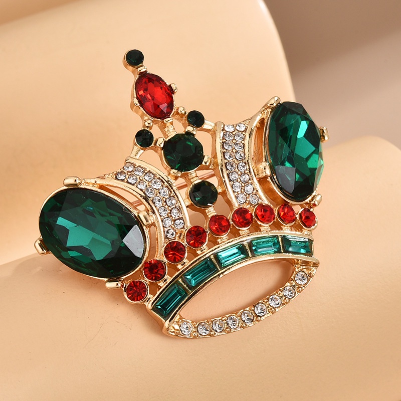 Ghim Cài Áo Hình Vương Miện Đính Đá Thời Trang
