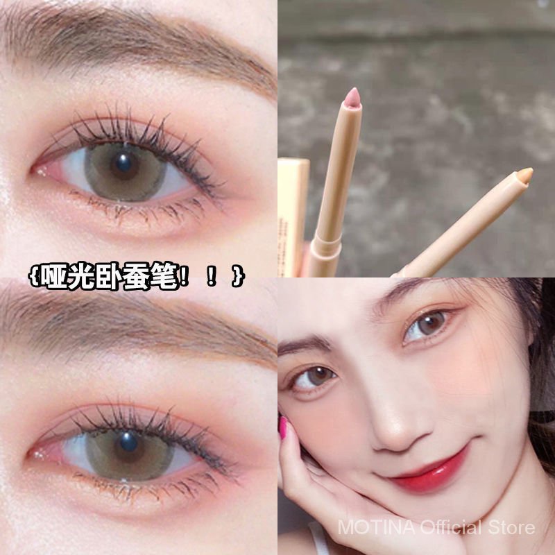 Bút trang điểm mắt màu nude tự nhiên hai đầu chống phai màu