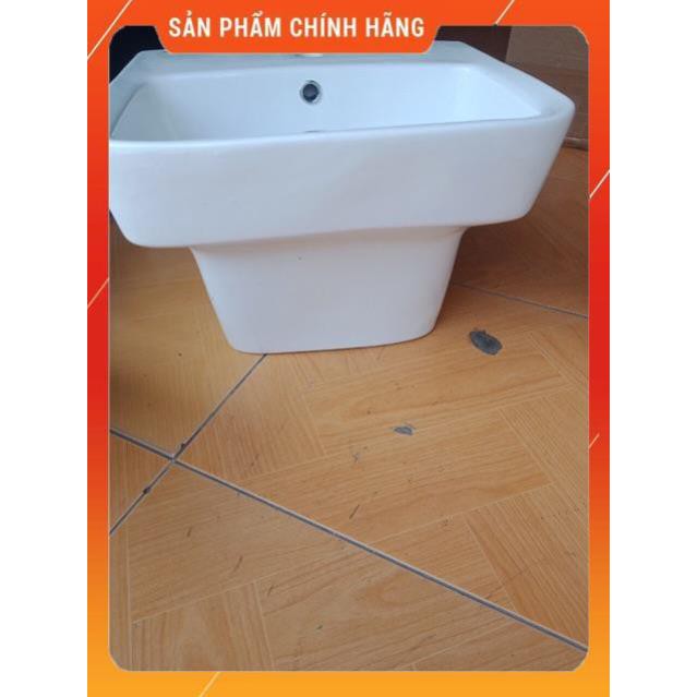 (SALE) Lavabo treo tường, chậu rửa mặt liền chân che bộ xả cao cấp