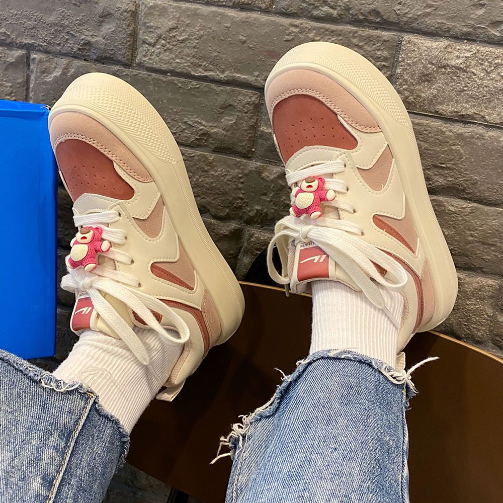 Giày Búp Bê Hở Ngón Họa Tiết Gấu Và Dâu Tây Phong Cách Nhật Bản Thời Trang Xuân Thu 2022 Mới Cho Nữ