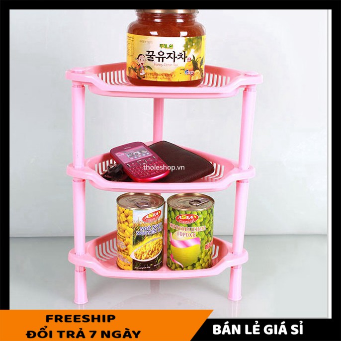 Kệ Đựng 𝑭𝑹𝑬𝑬𝑺𝑯𝑰𝑷 Kệ nhựa 3 tầng đựng góc tường Giá 3 tầng  đựng đồ nhỏ gọn có thể lắp ráp xếp gọn gàng 2395