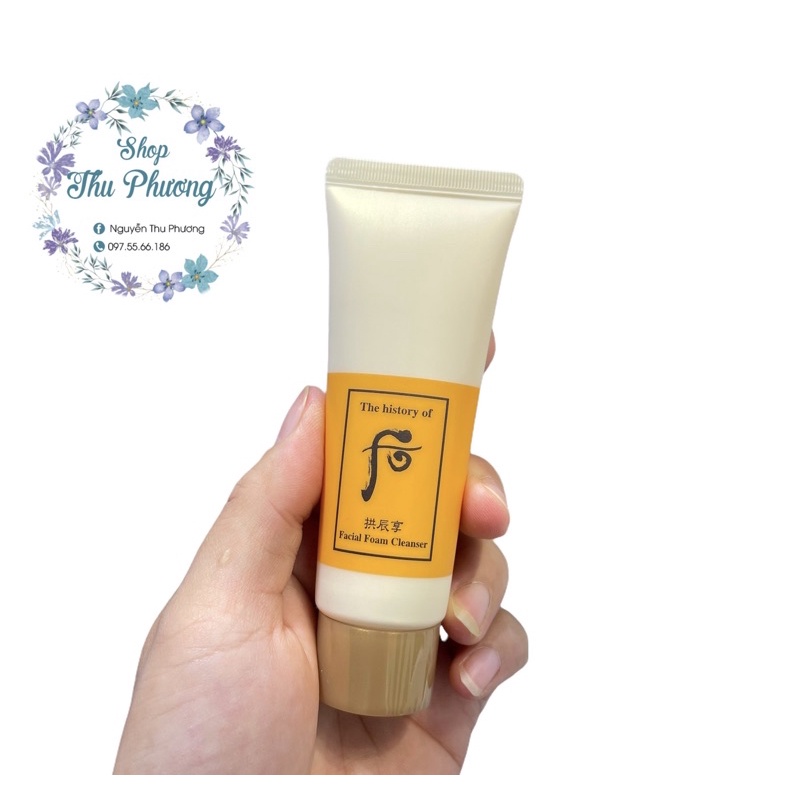 Tuýp sữa rửa mặt whoo vàng  40ml