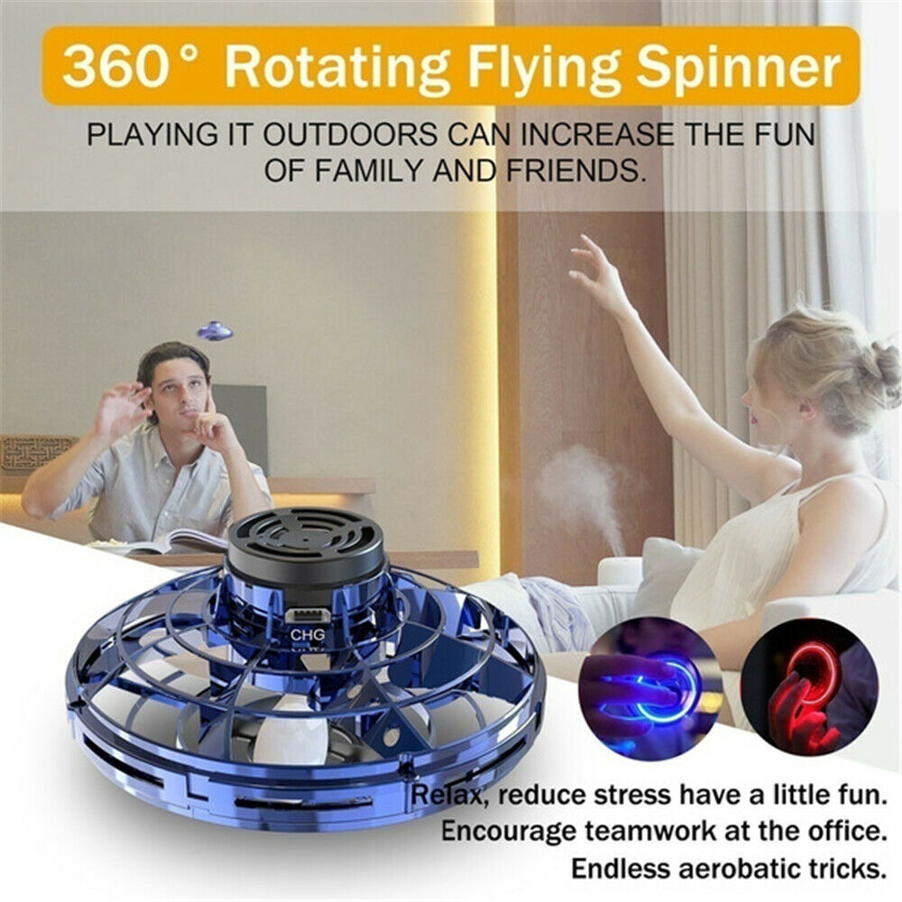 SPINNER Bộ Drone Hình Ufo Có Đèn Led