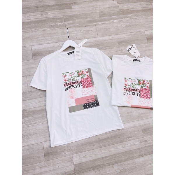 Áo pull trắng hoa