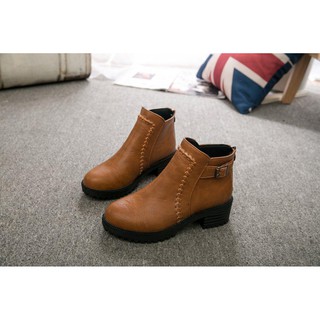 Boot Nữ-Giày Boot Da Trơn Thời Trang Cao Cấp Cao 5cm