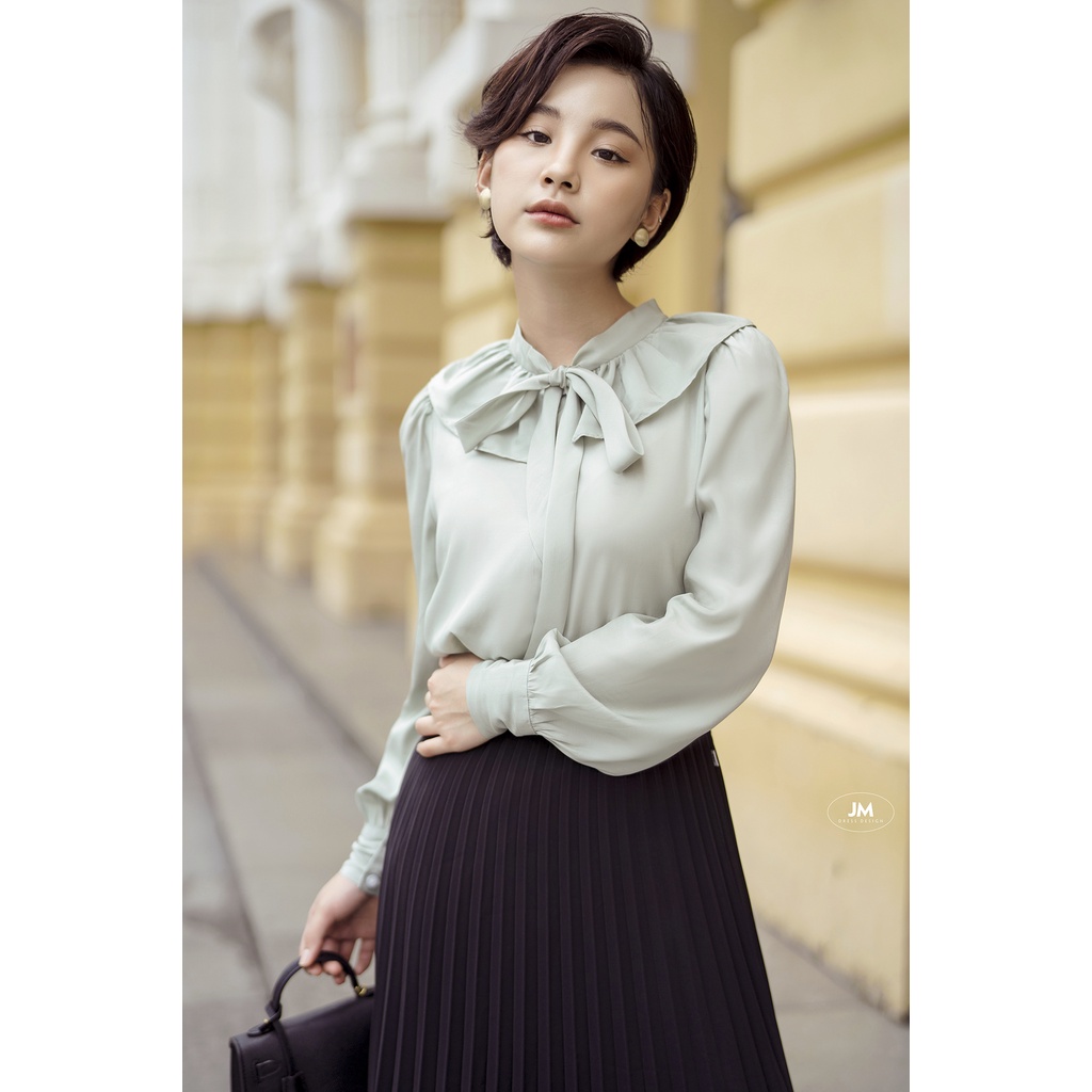 Áo JM Dress Desgin sơ mi cổ bèo 2S04.2204K