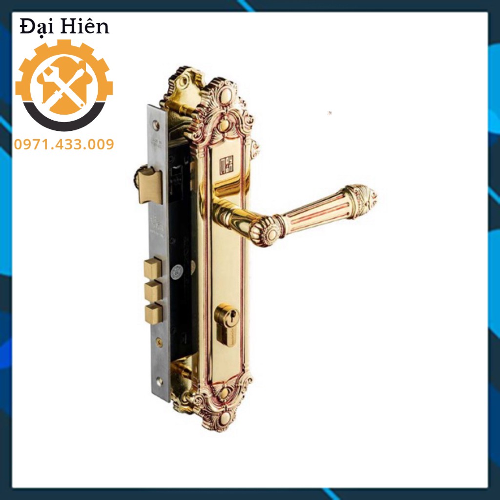 KHÓA TAY NẮM ĐỒNG THAU HC 8526 SSHA Thân Inox, Ổ Abus ( cửa chính)