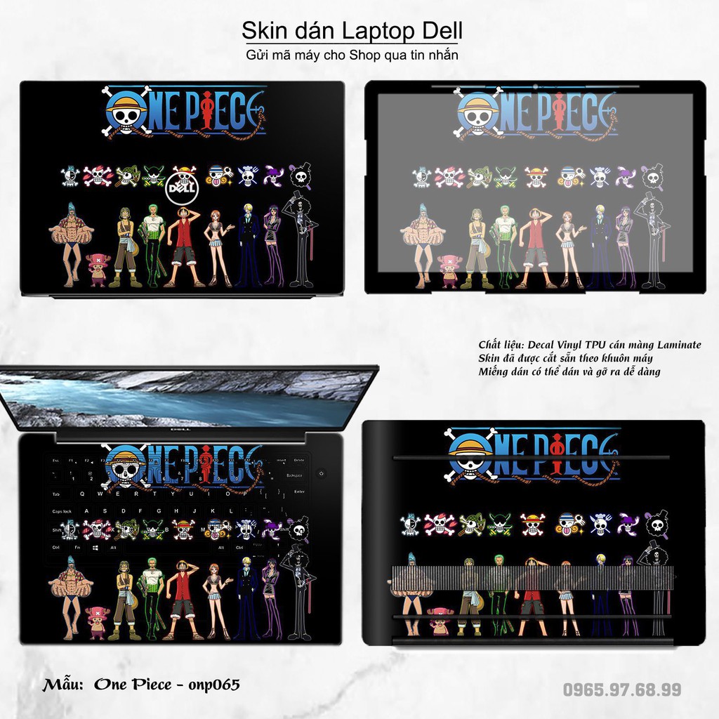 Skin dán Laptop Dell in hình One Piece nhiều mẫu 4 (inbox mã máy cho Shop)