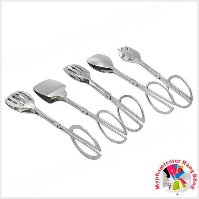 Kẹp inox gắp thức ăn hình kéo