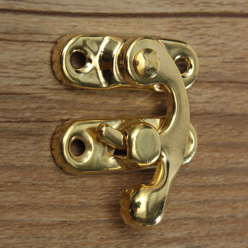 Bộ 12 bản lề móc khóa cổ điển trang trí hộp gỗ/ hộp rượu có ốc vít