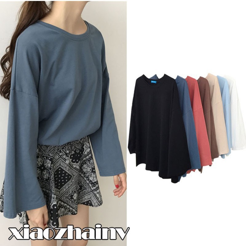 Áo thun Xiaozhainv dáng rộng thoải mái cho nữ 7 màu sắc tùy chọn | BigBuy360 - bigbuy360.vn