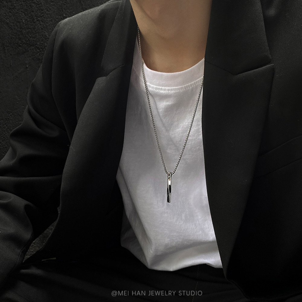 Dây Chuyền Thép Titan Mặt Hình Xoắn Ốc Phong Cách Hàn Quốc