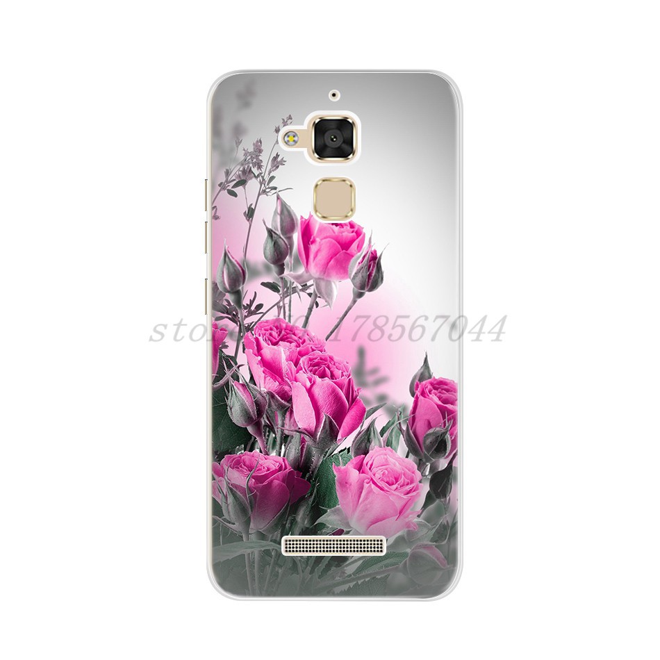 Ốp điện thoại silicon TPU họa tiết hoa và mèo cho Asus ZenFone 3 Max ZC520TL Asus_X008D